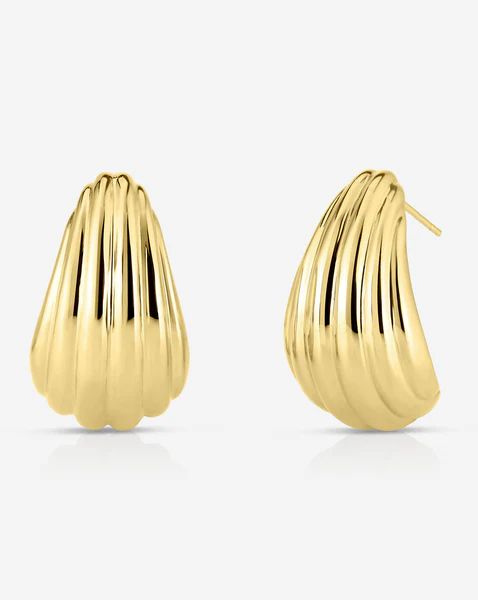Bold Gold Cloud Textured Earrings | Ring Concierge
