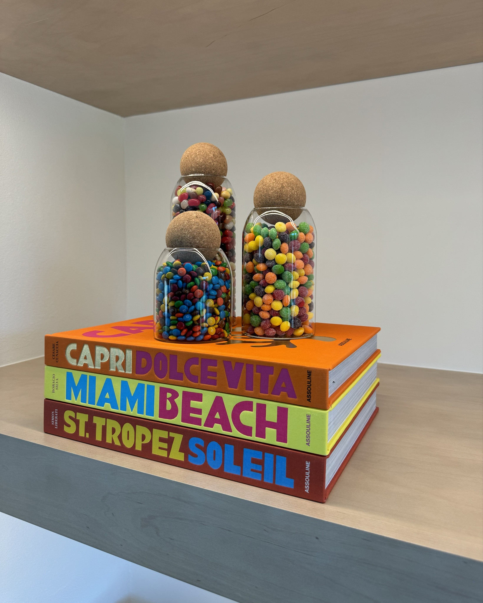 Get the look! This shelf decoration inspo from my living room will give a colourful POP to any room 🧡💛🩵💚🩷 I especially love these little jars!! 

#LTKFindsUnder100 #LTKFindsUnder50 #LTKHome