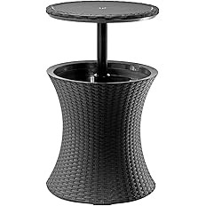 Keter Pacific Cool Bar Outdoor Patio Furniture and Hot Tub Side Table with 7.5 Gallon Beer and Wi... | Amazon (US)