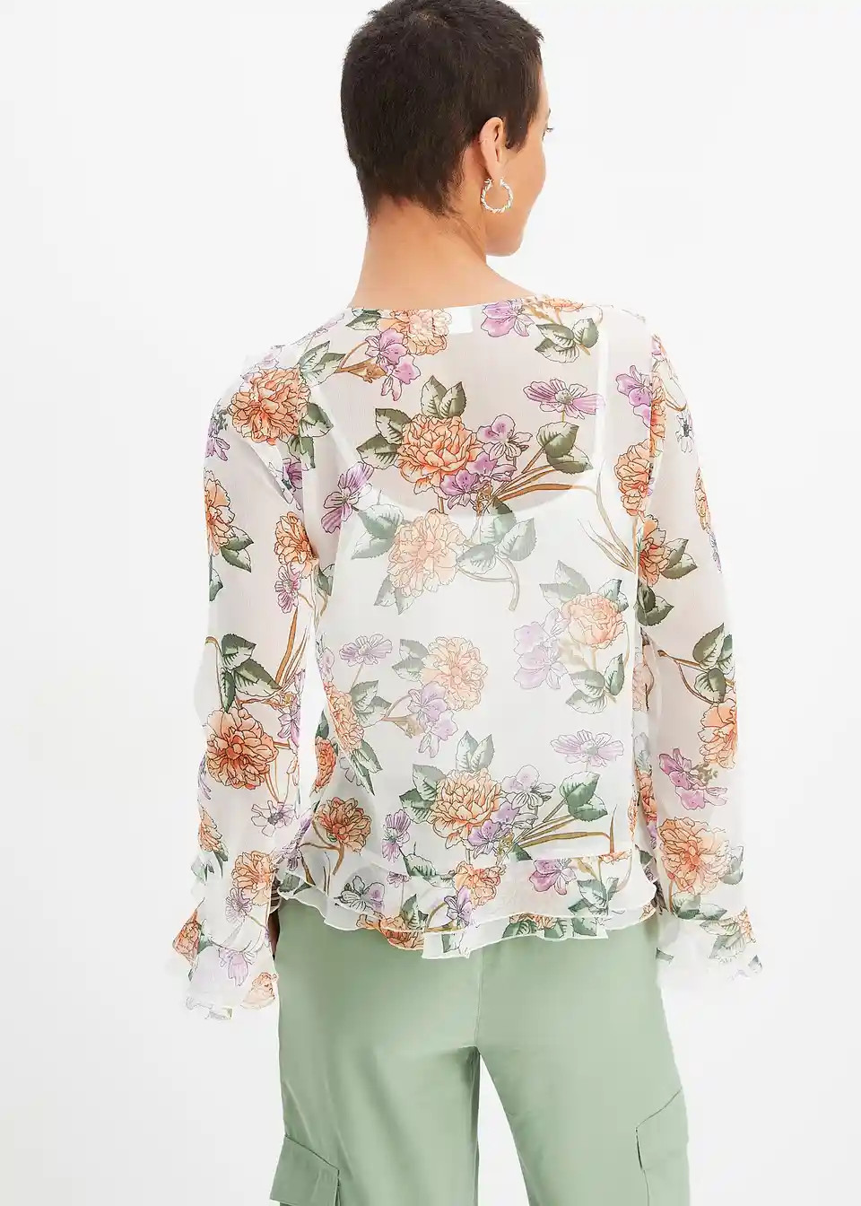 Chiffonbluse mit Volants | Bonprix DE