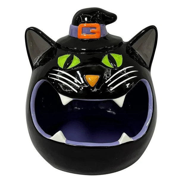 Member's Mark Pre-Lit Ceramic Cat Halloween Candy Bowl | Sam's Club