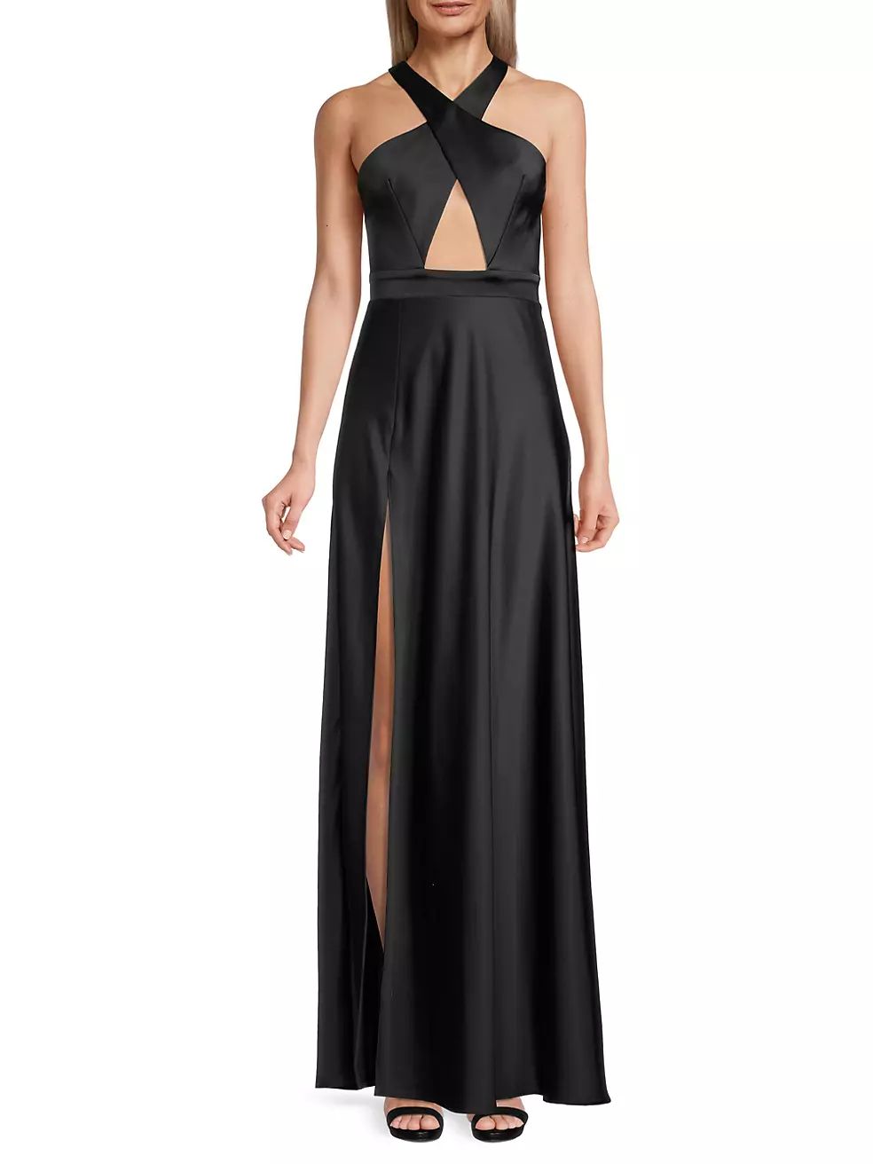 Asher Satin Cut-Out Gown | Saks Fifth Avenue