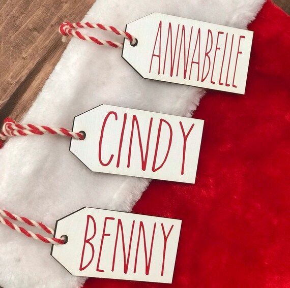 Personalized Christmas Stocking Tags, Christmas gift tag, Christmas labels, Present tags, Name Or... | Etsy (US)