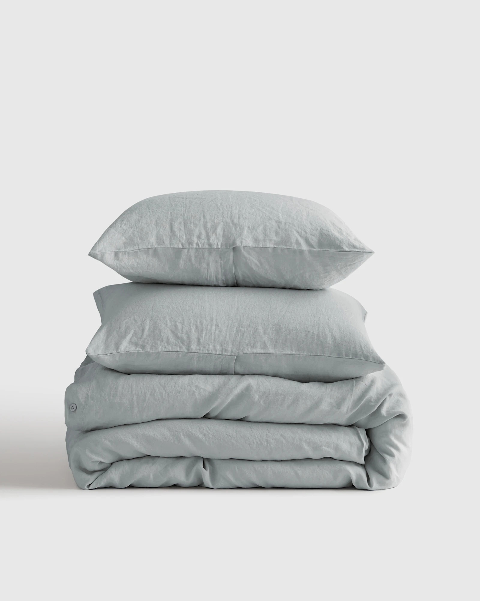 Quince | European Linen Duvet Cover Set in Sage, Size Twin | Quince