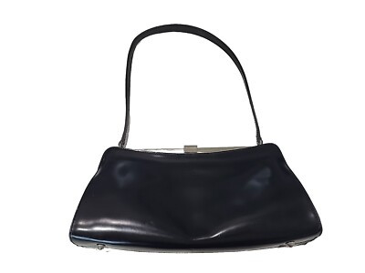 Furla Black Patent Clutch or Small  Handbag Classic Retro Preppy Style | eBay US