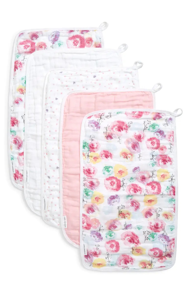 5-Pack Organic Cotton Burp Cloths | Nordstrom