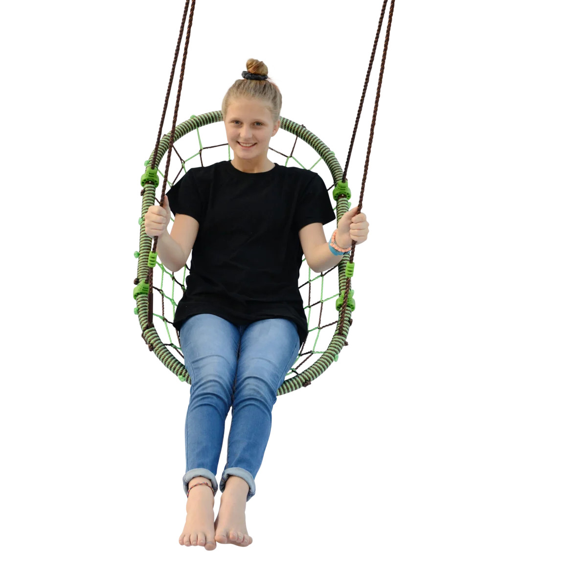 Swurfer Woval Green Adjustable Reclining Indoor and Outdoor Rocking Swing Holds 400 lbs Ages 4 an... | Walmart (US)