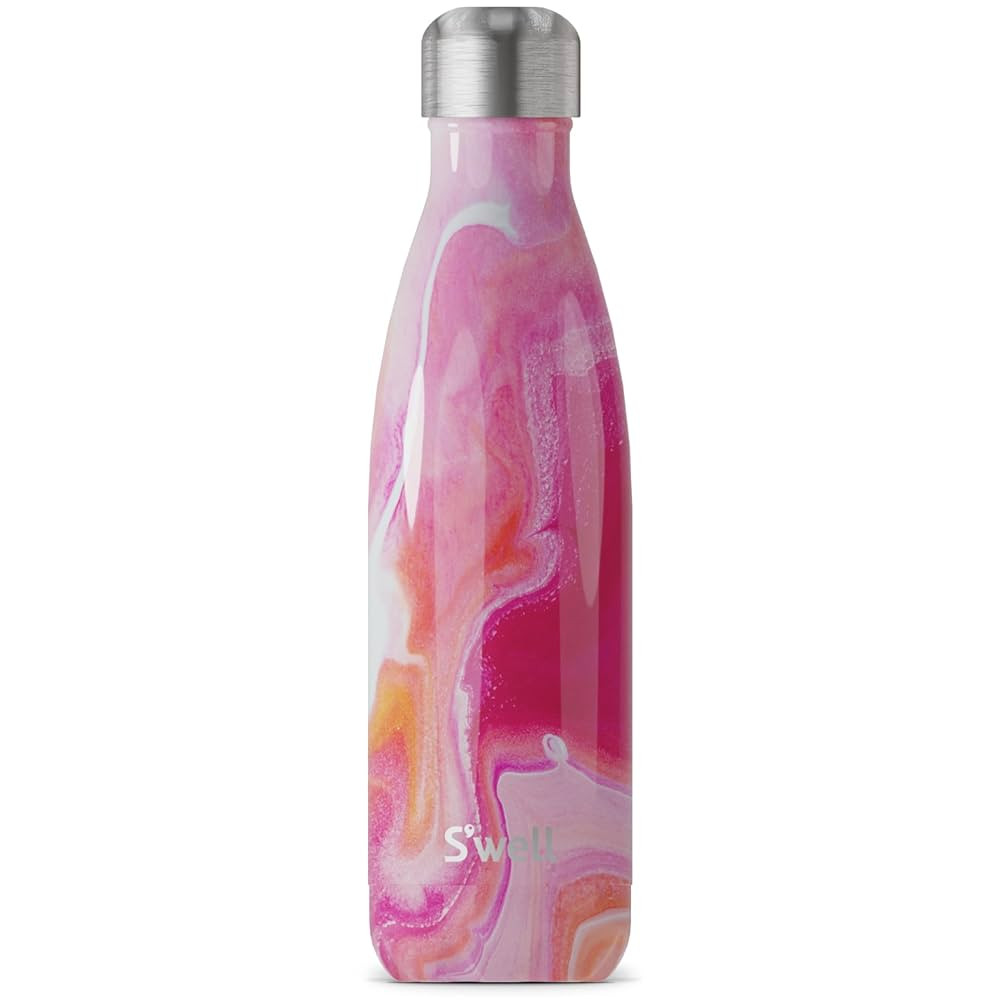 S'well Stainless Steel Water Bottle, 17oz, Rose Agate, Triple Layered Vacuum Insulated Containers... | Amazon (US)