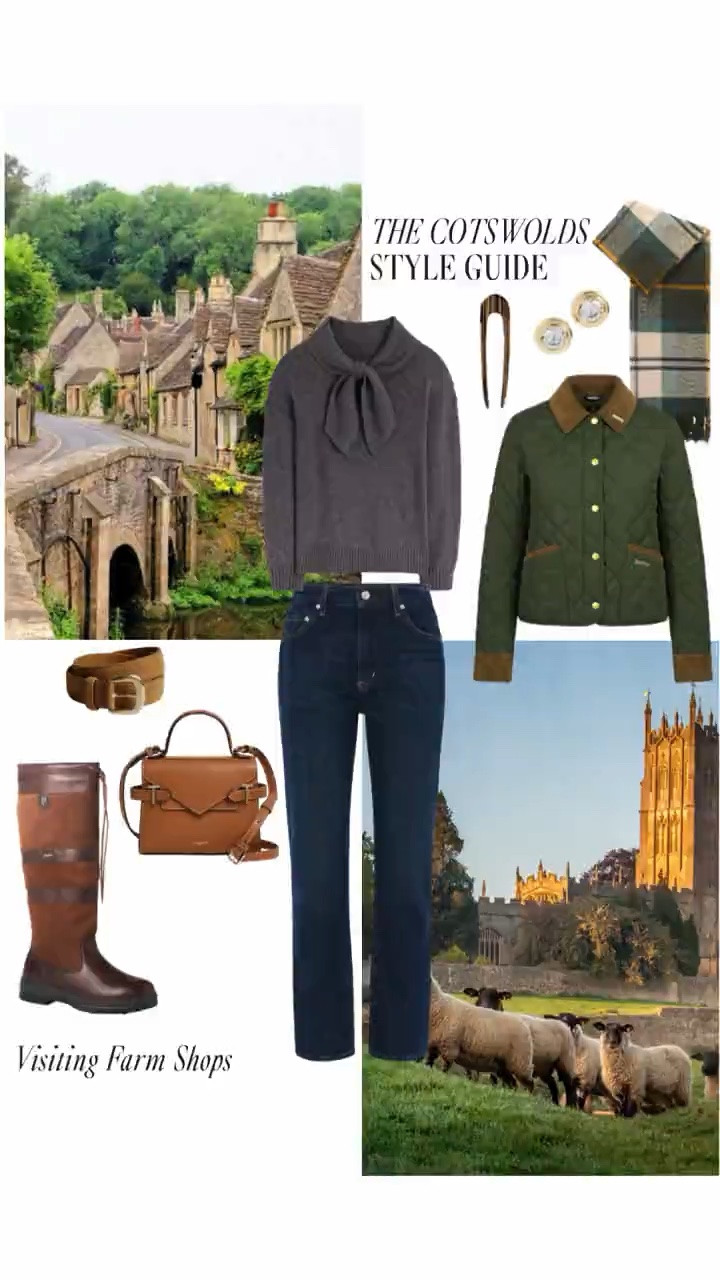 🍂 The Cotswolds are the perfect excuse to lean into timeless English countryside style.

In What to Wear in the Cotswolds, I’m sharing polished looks built around classic layers, rich autumn tones, heritage-inspired pieces, and the kind of effortless outfits that feel right at home among stone villages, cozy pubs, and long country walks.

Think quilted jackets, beautiful knits, tailored trousers, riding-inspired details, and elevated accessories you’ll wear well beyond the trip. Tap to shop the edit and bring a little English countryside charm into your fall wardrobe. 🤎✨

#LTKStyle #CotswoldsStyle #EnglishCountryside #FallFashion #HeritageStyle #ClassicStyle #TravelStyle #AutumnOutfits #OutfitInspiration #LTKFinds

#LTKSeasonal #LTKOver40 #LTKTravel