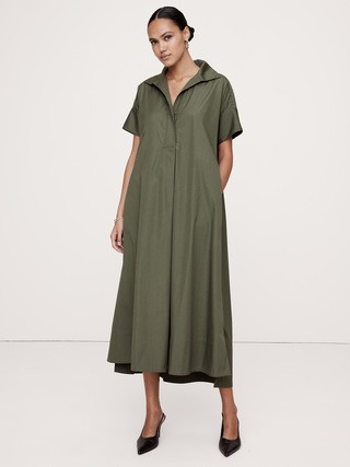 Cruz Poplin Maxi Dress | Banana Republic (US)