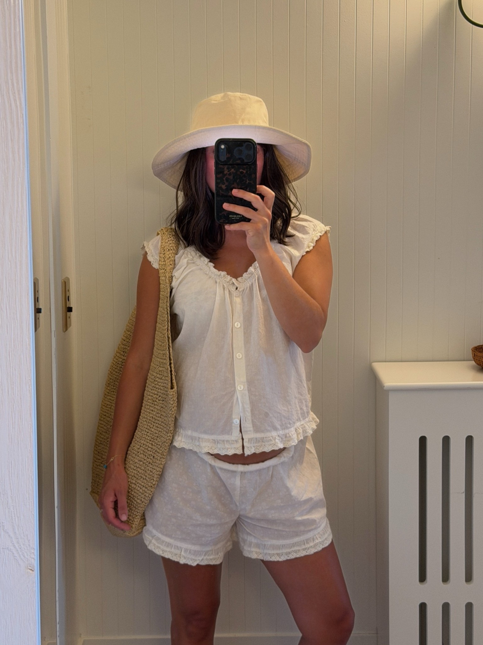 [6/30/26] 100% cotton set from Marea | a bit pricey but super versatile! Paired with my Birks, which are a most loved style in color cognac - I wear EU 35. Hat is last season from @Madewell

#LTKPetite #LTKootd #LTKBump