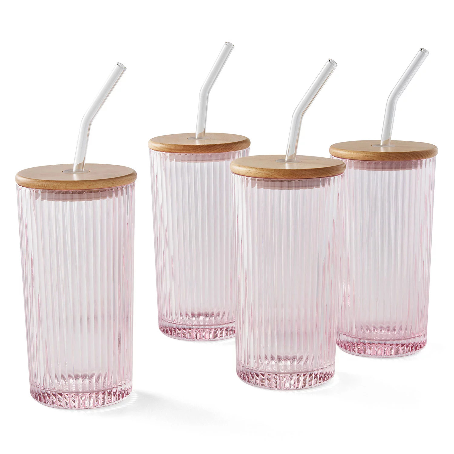 Member's Mark 4-Pack Glass Tumblers with Beech Wood Lids | Sam's Club