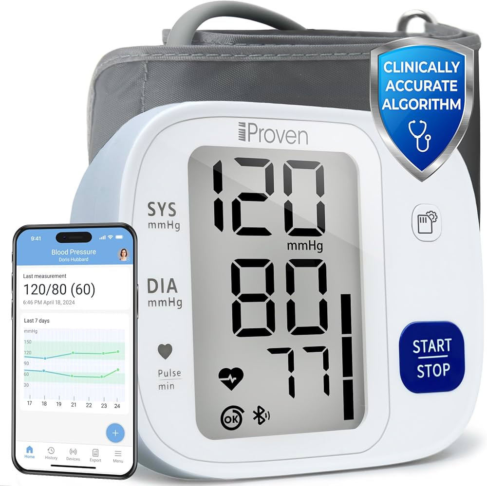 iProven Blood Pressure Monitor Bluetooth for Home Use - Upper Arm with App Integration, Easy-to-U... | Amazon (US)