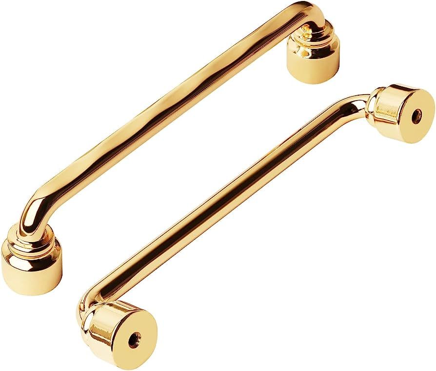 YUFDA 2 Pack Brushed Brass Cabinet Pulls, Gold 5inch (128mm) Drawer Pulls, Brass Cabinet Pulls Ki... | Amazon (US)