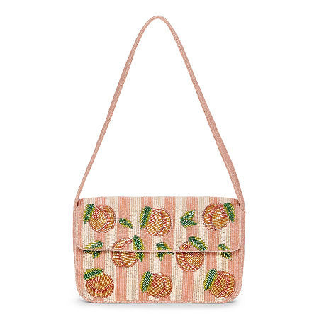 SOL and MER Beaded Peaches Shoulder Bag, One Size, Pink | JCPenney
