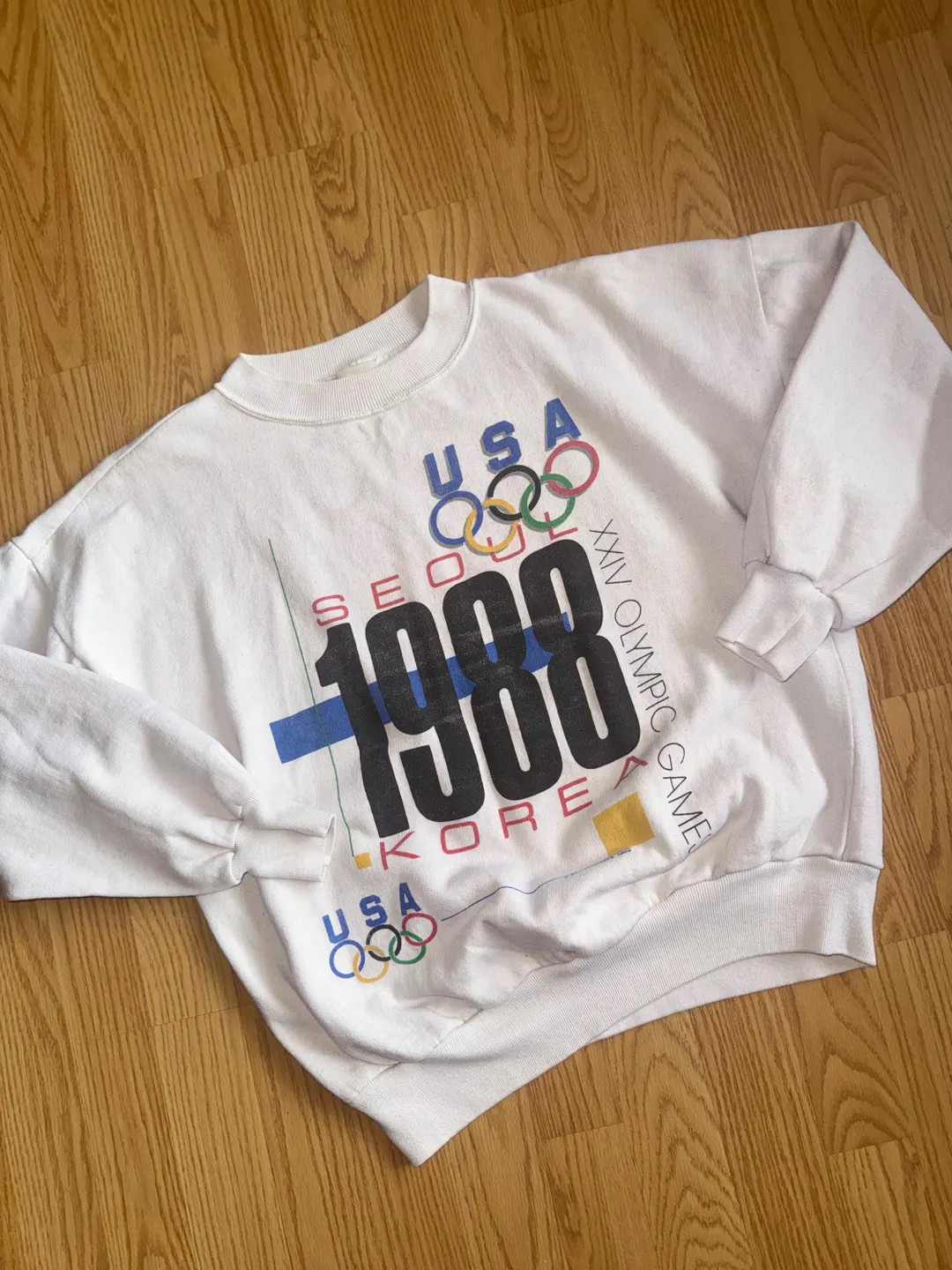 Vintage 1988 Seoul Korea Olympic Games USA Sweatshirt White Crewneck 80s Olympics Graphic | Etsy (Global)