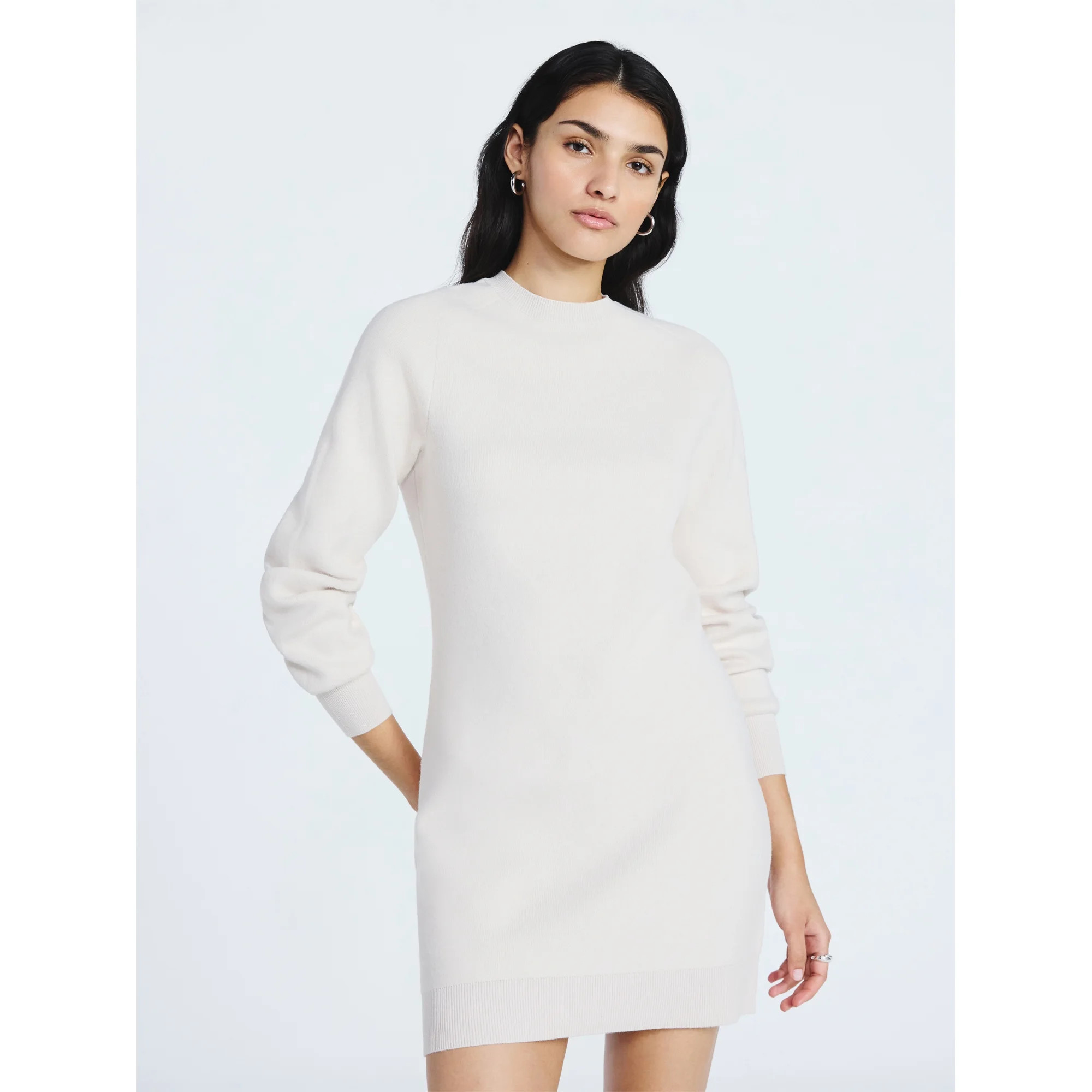Scoop Women's Saddle Sweater Dress with Long Sleeves, Sizes XS-XXL | Walmart (US)