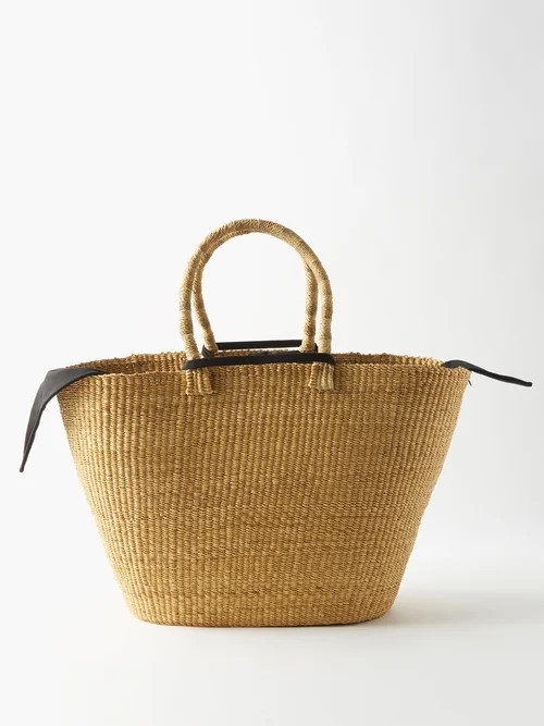 Muuñ - Panier Woven Basket Bag - Womens - Black Multi | Matches (US)
