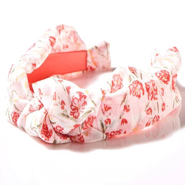 Floral Collection Peony Knotted Headband - Print | Bellefixe
