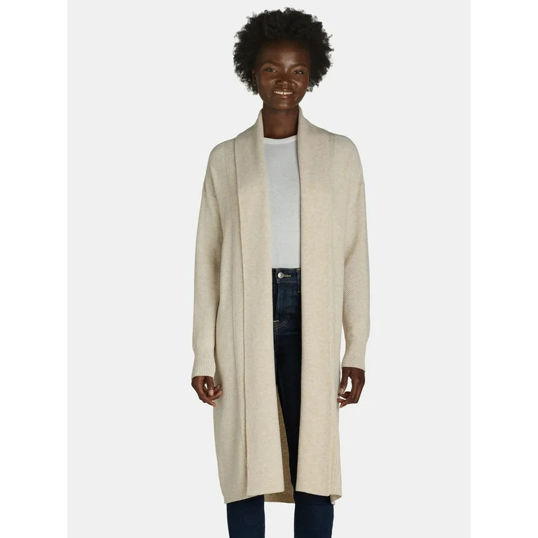 Time and Tru Women's Duster Cardigan Sweater, Midweight, Sizes XS-XXXL | Walmart (US)