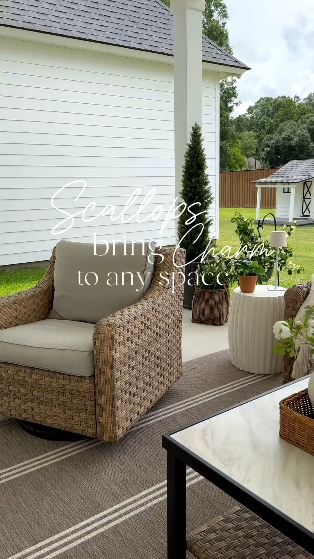 Scalloped edges = instant charm… wait till you see this..

Where classic charm meets modern lines. I’m loving the scalloped edge on this new outdoor favorite of mine. I feel it was the perfect “soft” touch to the structured furniture. The table is visually weighty and full of character. Handmade from cement, the modern sculptural form brings subtle elegance to your outdoor or indoor styling.

#LTKHome #LTKSeasonal