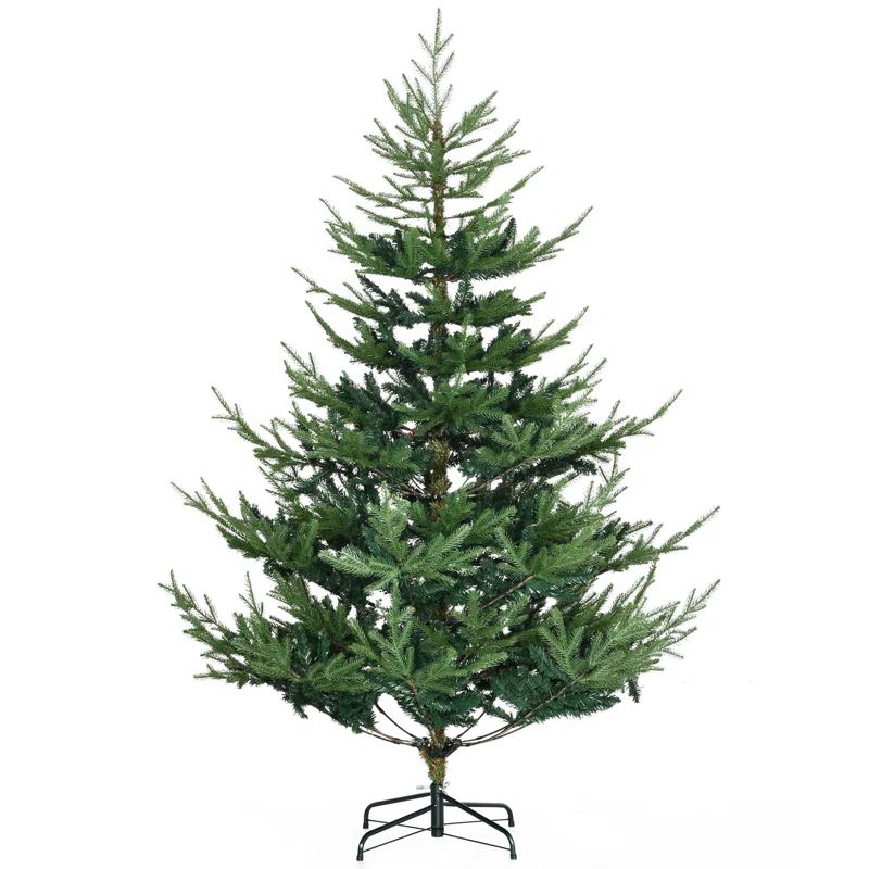 6' H Green Realistic Artificial Pine Feather Christmas Tree | Wayfair North America