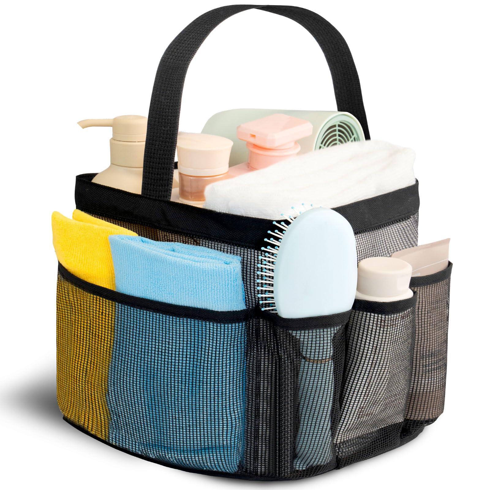 Mesh Shower Caddy Portable for College Dorm Room Essentials for Girls with 9 Pockets,Large-Capaci... | Amazon (US)