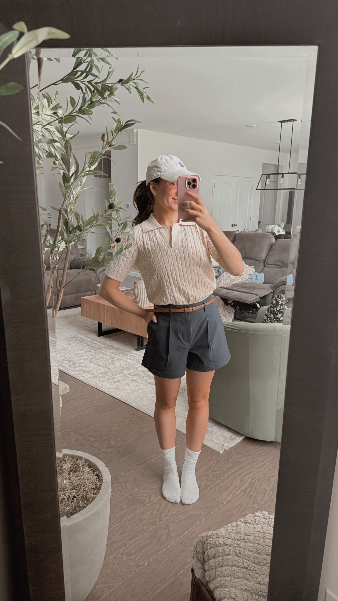 Small top
XS shorts 

Golf outfit  