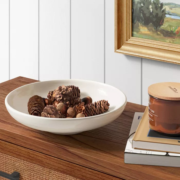 2" x 11" Ceramic Bowl Ivory - Threshold™ | Target