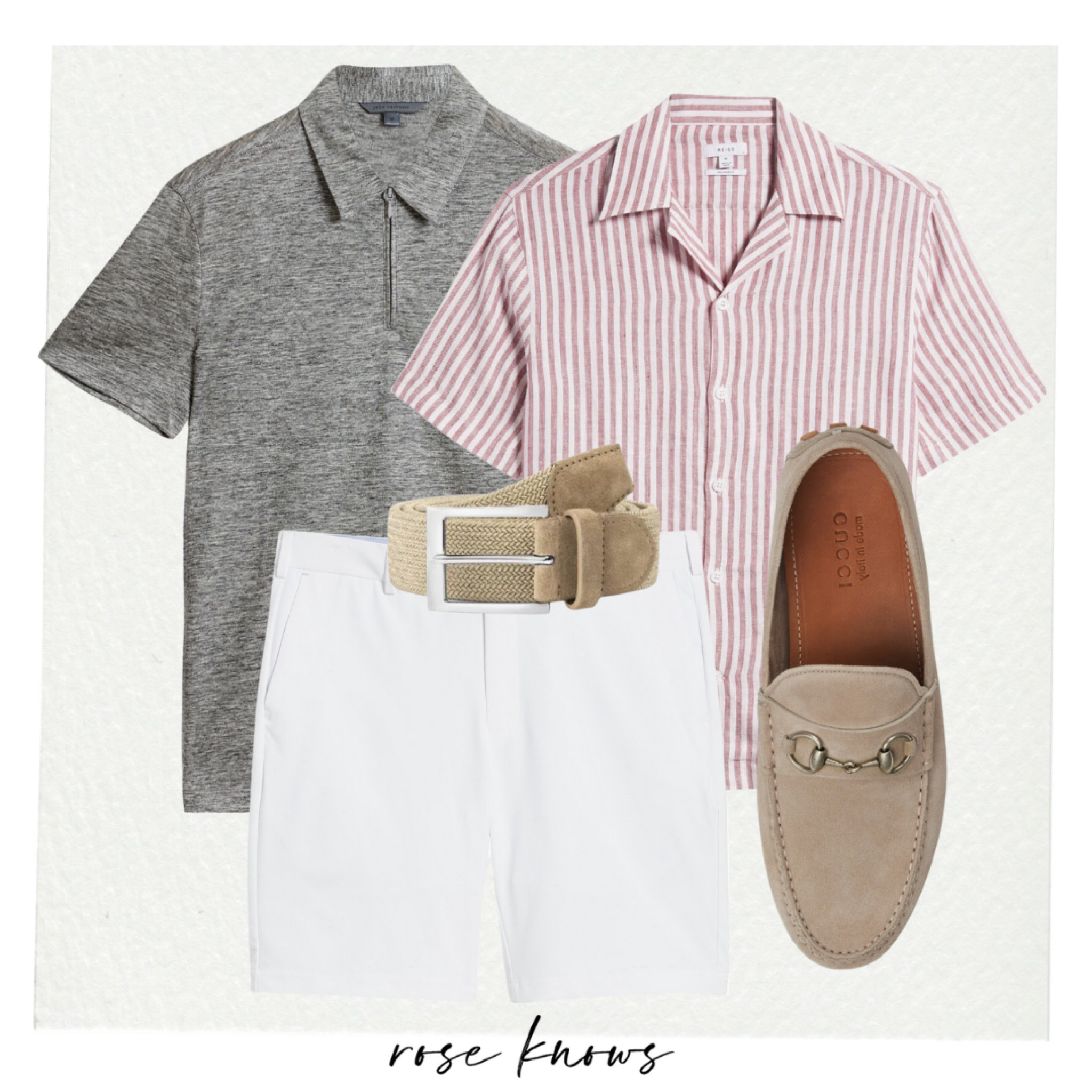 Shorts outfit for your guy! 
Loafers by Gucci white shirts and 2 shirts to switch and wear with white Shorts 

#LTKTravel #LTKGiftGuide #LTKMens