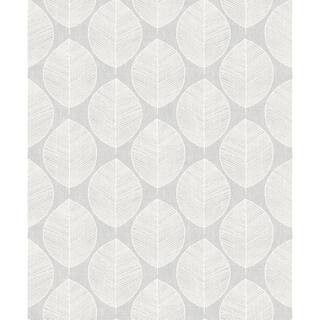 Arthouse Scandi Leaf Grey Paper Strippable Roll (Covers 57 sq. ft.)-908203 - The Home Depot | The Home Depot