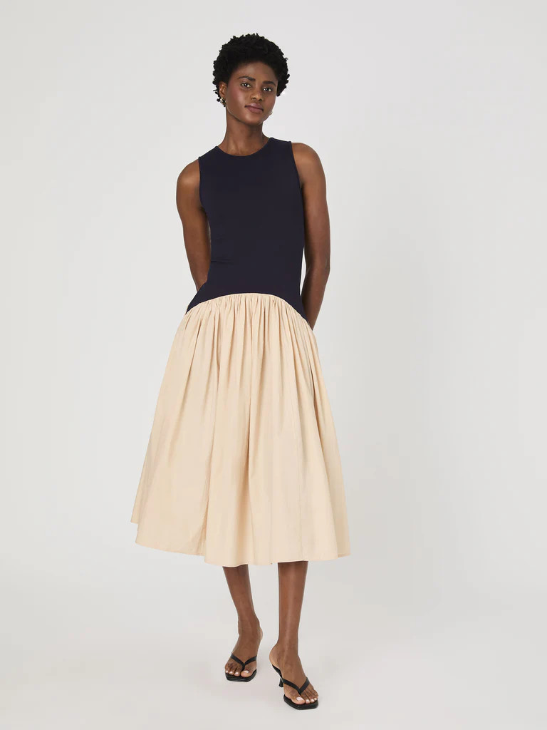 Kayle Jia Mix Midi Dress | French Connection (US)