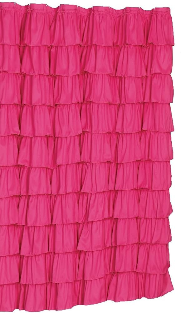 Spring Design Flamenco Ruffle Shower Curtain (Pink) | Amazon (US)