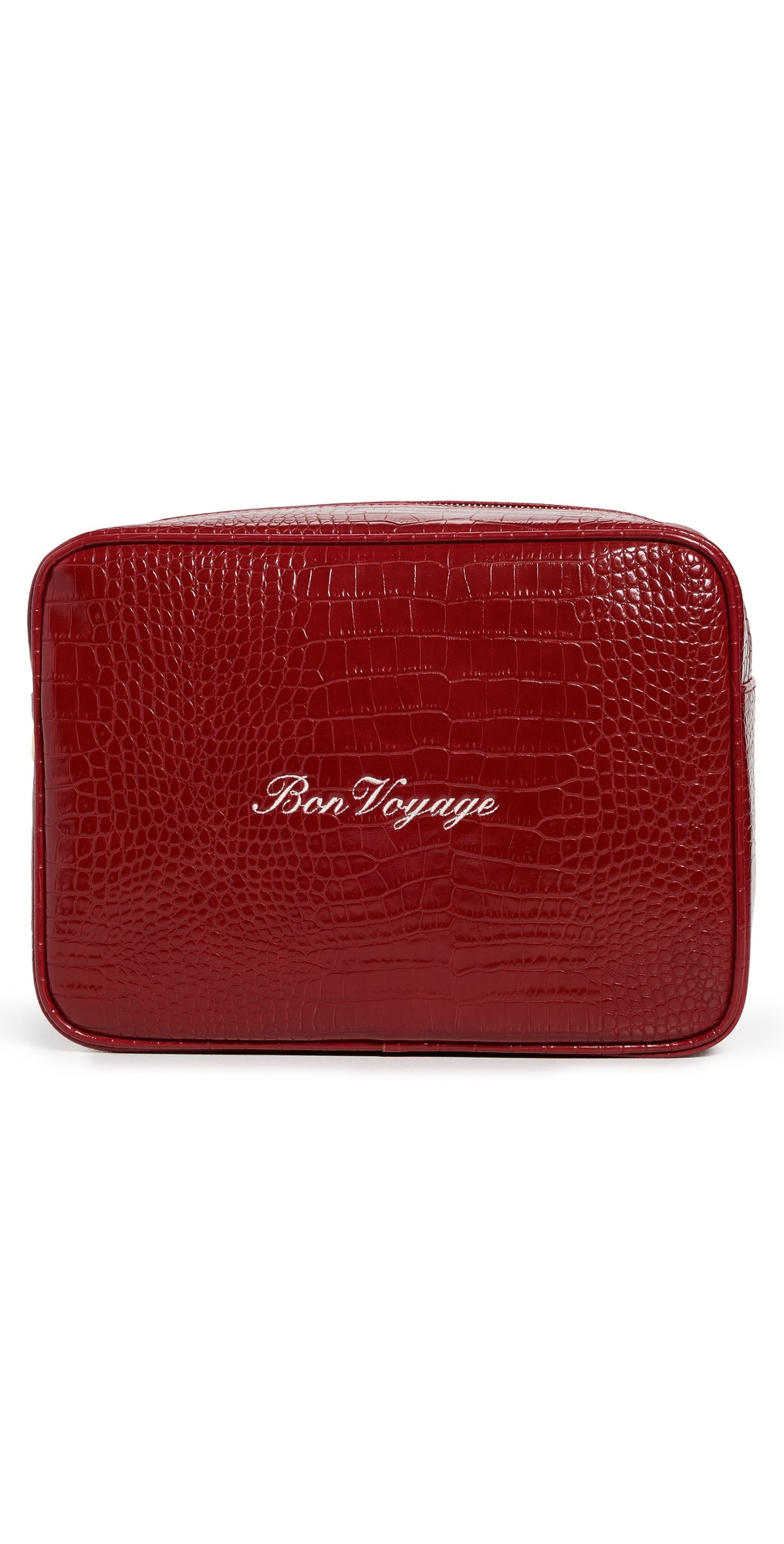 Abbode Bon Voyage Croc Pouch Red One Size | Shopbop