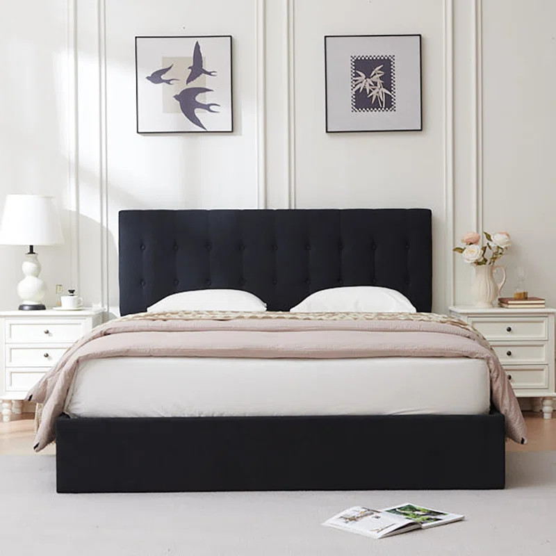Juanetta Hydraulic Lift Up Storage Upholstered Platform Bed | Wayfair North America