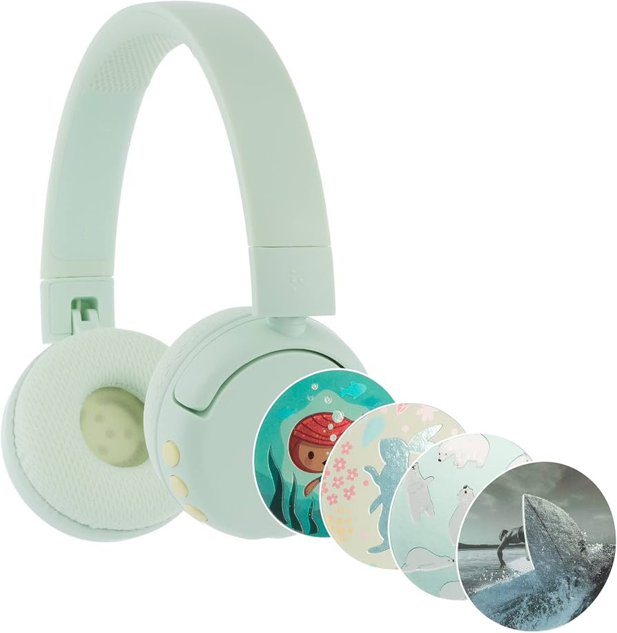 BuddyPhones POP Fun, Foldable Bluetooth Kids Headphones with Microphone, SafeAudio Volume Limitin... | Amazon (US)