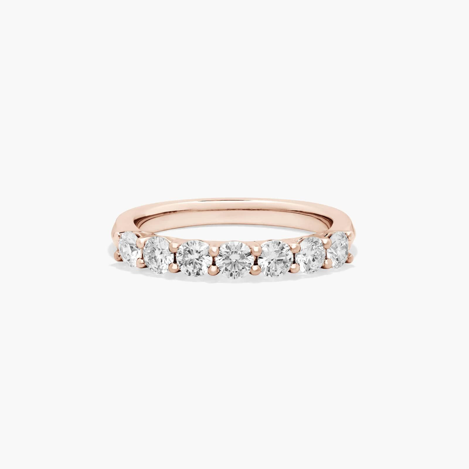 14K Rose Gold Seven Stone Low Dome Basket Lab-Grown Diamond Ring (0.75 CTW - F-G / VS2-SI1)-16023... | JamesAllen