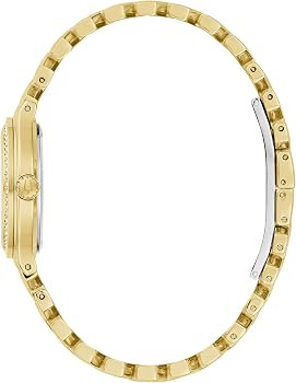 Bulova Ladies' Classic Crystal Gold Stainless Steel 3-Hand Quartz Watch, Mother of Pearl Dial | Amazon (US)
