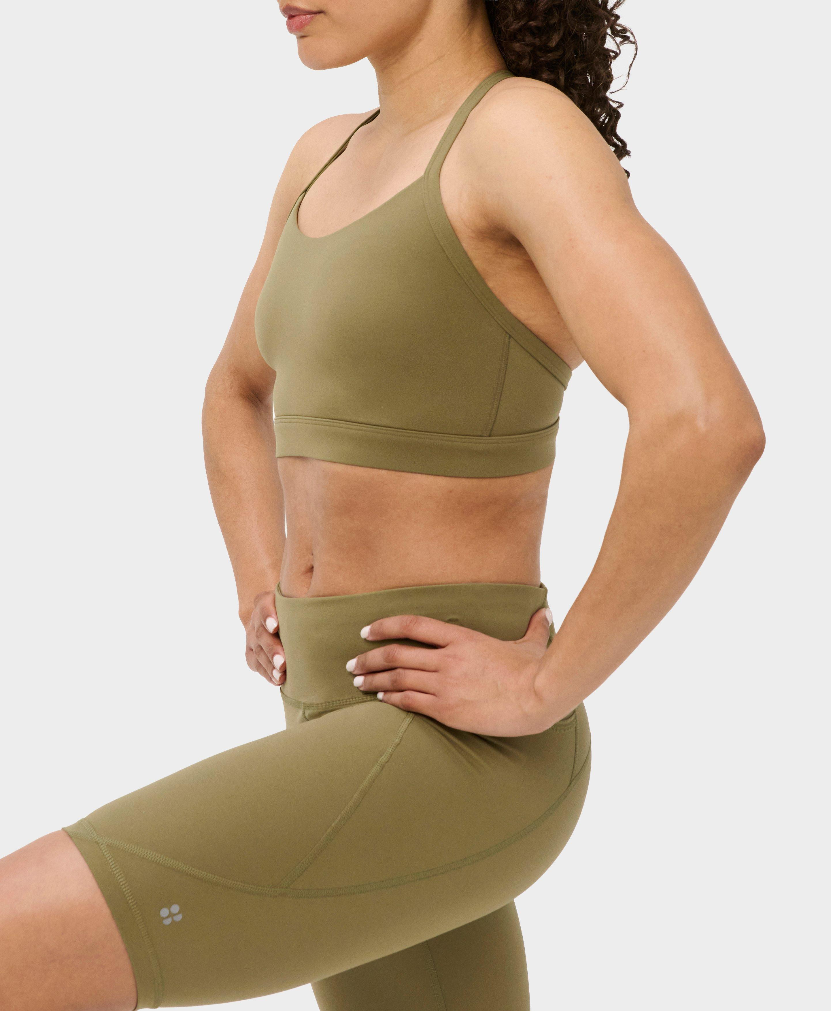 EmPower Sports Bra - Khaki Brown | Women's Sports Bras | Sweaty Betty | Sweaty Betty UK