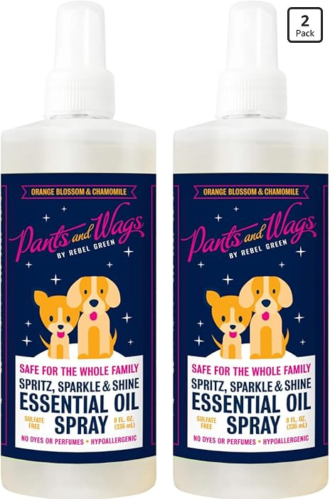 Pants and Wags Spritz, Sparkle & Shine Essential Oil Spray - Orange Blossom & Chamomile - Hypoall... | Amazon (US)