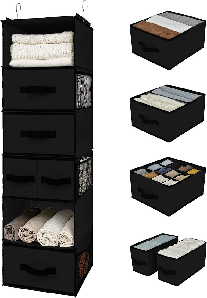 GRANNY SAYS Hanging Closet Organizer 6 Shelves, Closet Organization and Storage with 5 Different ... | Amazon (US)