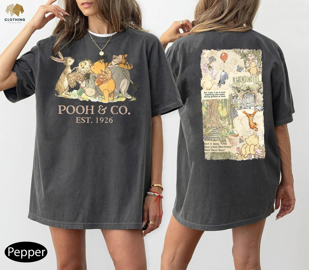 Comfort Colors Vintage Pooh & Co EST 1926 Shirt, Winnie the Pooh Shirt, Retro Disney Shirt, Pooh ... | Etsy (US)