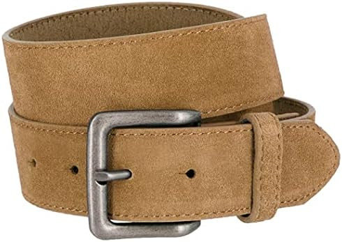 Belts.com Square or Oval Antique Buckle Casual Jean Suede Leather Belt 1-1/2"(38mm) or 1"(25mm) W... | Amazon (US)