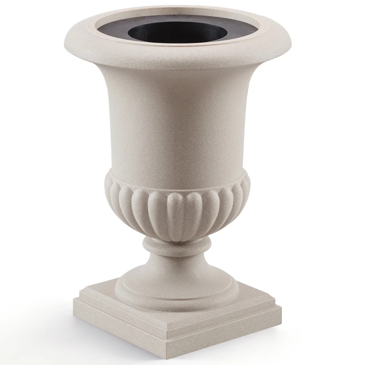 24.4" Tall Plastic Roman Urn Planter, Lightweight Flower Pot with Drainage Hole, Detachable Ring,... | Wayfair North America