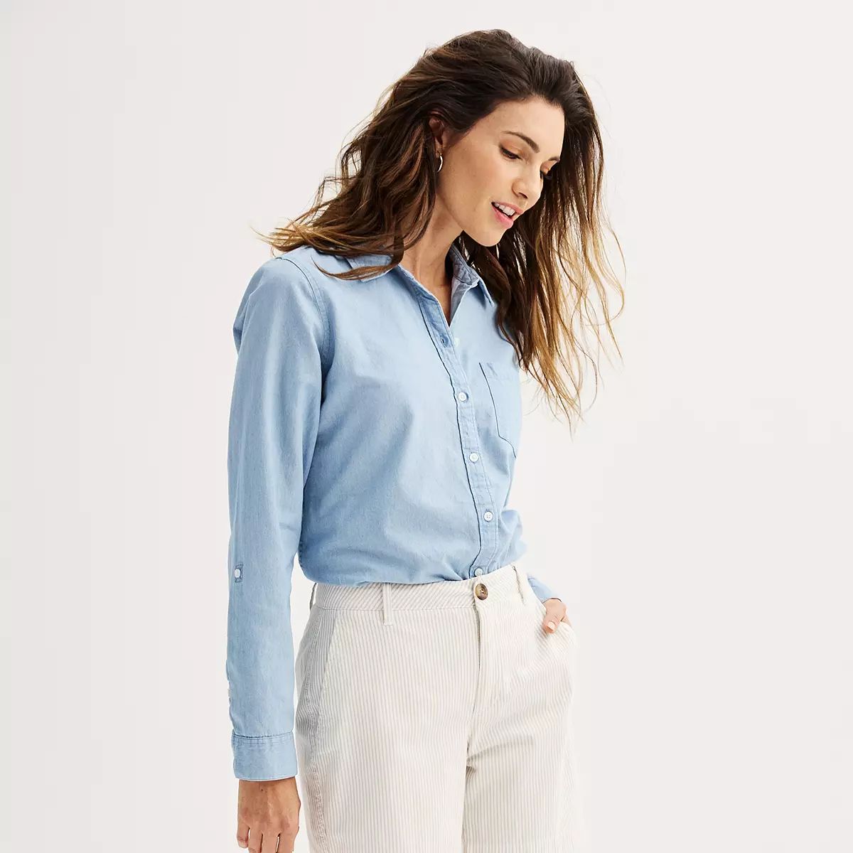 Women's Croft & Barrow® Essential Comfort Stretch Shirt | Kohl's