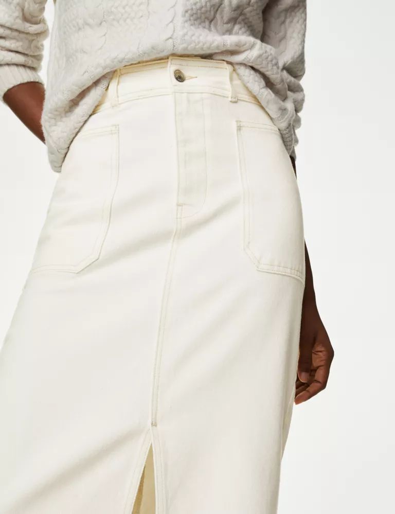 Lyocell™ Denim Midi Skirt | Marks & Spencer (UK)