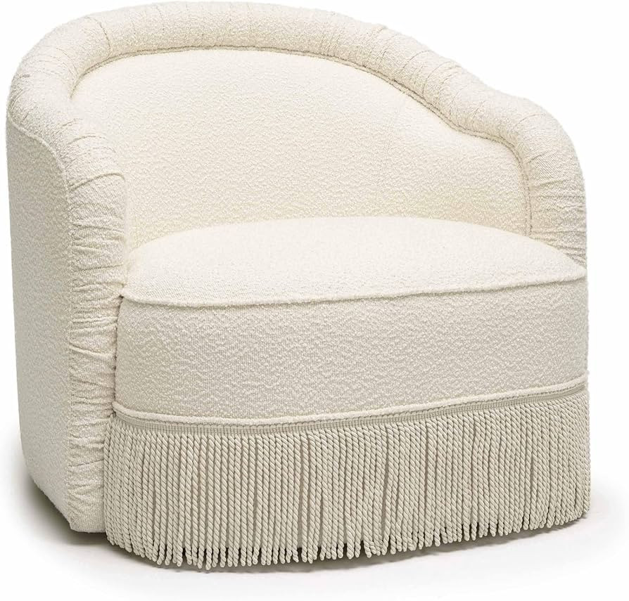 Tov Furniture Pamela Cream Boucle Tassel Lounge Chair | Amazon (US)