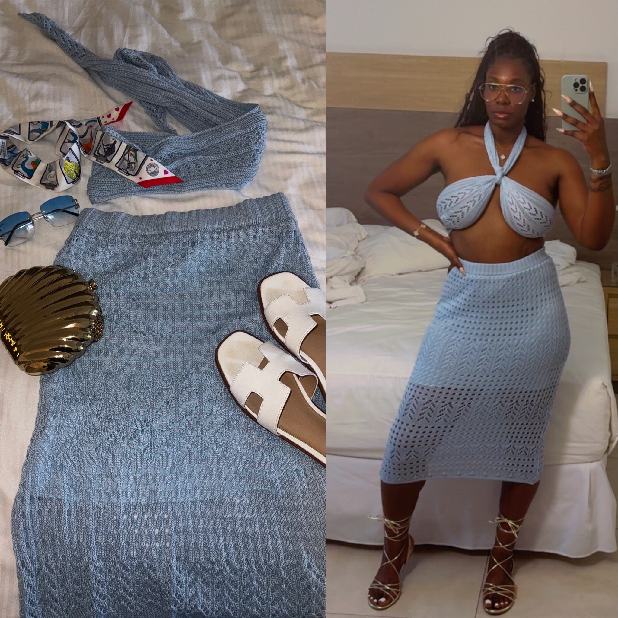 Resort outfits are getting better & better 👌🏾
Soft blue on pretty brown skin >>>
Can pair with white or gold accessories 🩵

#LTKStyleTip #LTKMidsize #LTKTravel