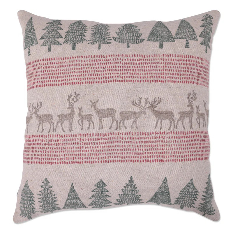 Pillow Perfect Christmas/Holiday Throw Pillow In Woodland Forest Natural, 20" X 20" | Wayfair | Wayfair North America