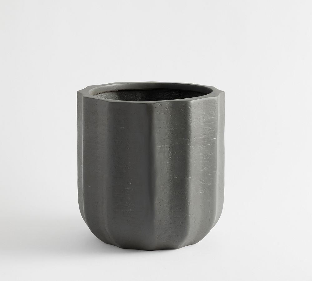 Modern Rustic Fluted Outdoor Planters | Pottery Barn (US)